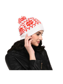 Bharatasya - White Patterned Hat