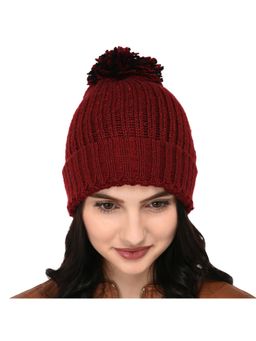 Bharatasya - Maroon Patterned Hat