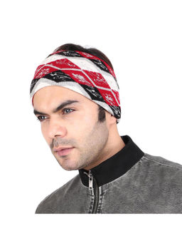 Bharatasya - Warm Woolen Headband Ear Warmer Earmuffs Ear Cap Ear Cover White Black Red for Men