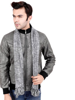 Bharatasya - Unisex Handloom Heathered Grey Muffler
