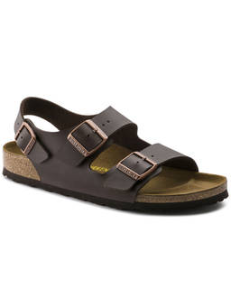 Birkenstock - Milano Brown Solid Regular Width Sandals