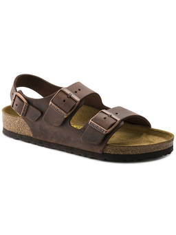 Birkenstock - Milano Brown Solid Regular Width Sandals