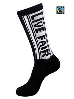 Balenzia - Men's Fair Trade Organic Cotton Crew Length Free Size Pack Of 1 (Black)