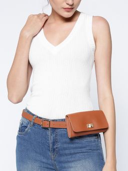 Twenty Dresses by Nykaa Fashion - Tan The Daily Tale Waist Belt