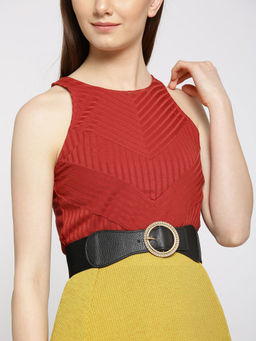 Twenty Dresses by Nykaa Fashion - Black Keep Going Around Waist Belt