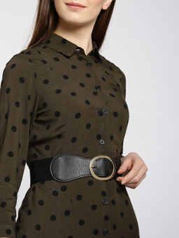 Twenty Dresses by Nykaa Fashion - Black Get Oval Here Waist Belt