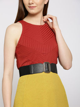 Twenty Dresses by Nykaa Fashion - Black Trio Of Symmetry Waist Belt