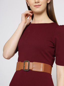 Twenty Dresses by Nykaa Fashion - Tan Trio Of Symmetry Waist Belt