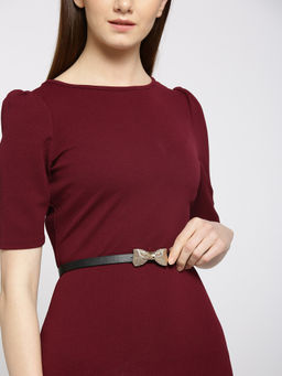 Twenty Dresses by Nykaa Fashion - Black Bow For It Slim Waist Belt