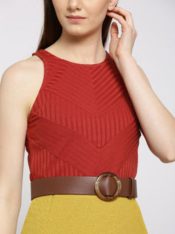 Twenty Dresses by Nykaa Fashion - Brown Camouflaged In You Waist Belt