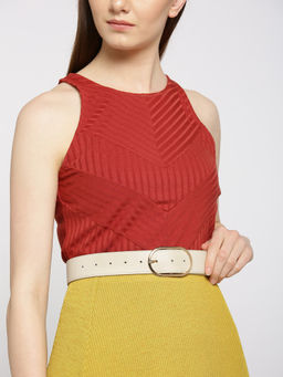 Twenty Dresses by Nykaa Fashion - Cream Always A Timeless Beauty Waist Belt