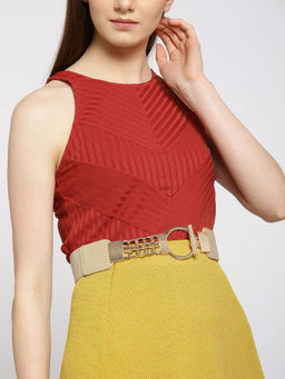 Twenty Dresses by Nykaa Fashion - Beige Linked By Chains Waist Belt