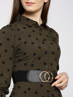 Twenty Dresses by Nykaa Fashion - Black Double Spin Waist Belt