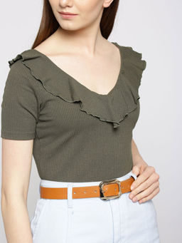 Twenty Dresses by Nykaa Fashion - Tan The Corners Of Style Slim Waist Belt