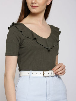 Twenty Dresses by Nykaa Fashion - White Style Me Right Slim Waist Belt