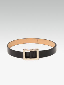 Twenty Dresses by Nykaa Fashion - Black In Your Face Square Waist Belt