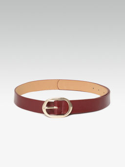 Twenty Dresses by Nykaa Fashion - Maroon Statement Oval Waist Belt