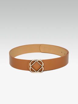 Twenty Dresses by Nykaa Fashion - Tan Full Impact Buckle Waist Belt