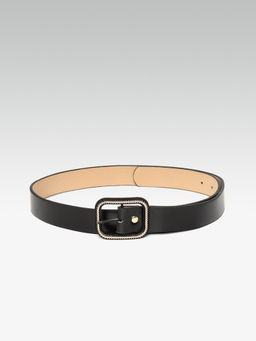 Twenty Dresses by Nykaa Fashion - Black All Over You Textured Waist Belt