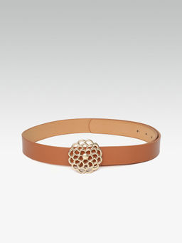Twenty Dresses by Nykaa Fashion - Tan Shower Flowers Waist Belt