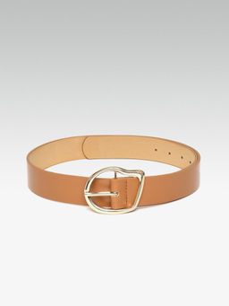 Twenty Dresses by Nykaa Fashion - Tan Soft Moulded Statement Waist Belt