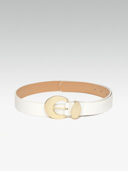 Twenty Dresses by Nykaa Fashion - White Expressive Round Waist Belt