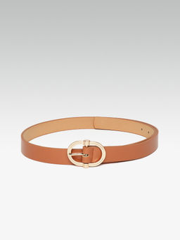 Twenty Dresses by Nykaa Fashion - Tan The London Oval Waist Belt
