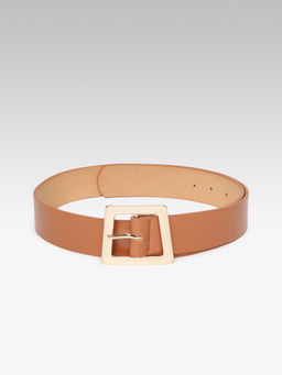 Twenty Dresses by Nykaa Fashion - Tan Distorted Dreams Square Waist Belt