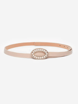 Twenty Dresses by Nykaa Fashion - Circle Of Pearls Beige Belt