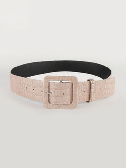 Twenty Dresses by Nykaa Fashion - Go Wild With Beige Textured Belt