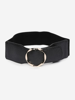 Twenty Dresses by Nykaa Fashion - Black Twisting The Circles Elastic Belt