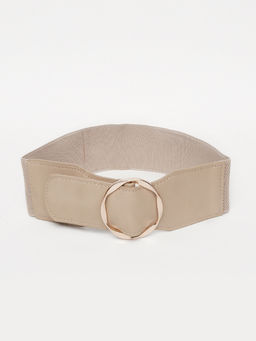 Twenty Dresses by Nykaa Fashion - Beige Twisting The Circles Elastic Belt