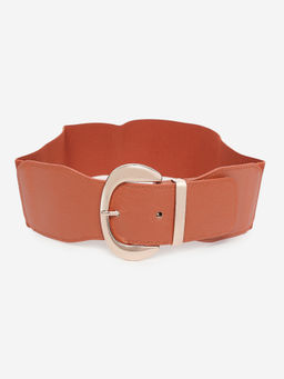 Twenty Dresses by Nykaa Fashion - Buckle Me On Brown Broad Belt