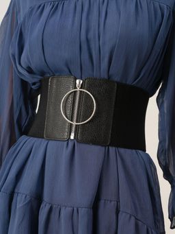 Twenty Dresses by Nykaa Fashion - Black Zip Me Broad Belt