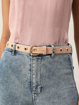 Twenty Dresses by Nykaa Fashion - Pink Slim Embellished Jeans Belt