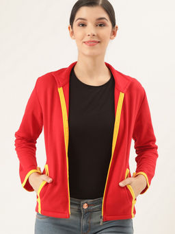 BELLE FILLE - Red Solid Jacket