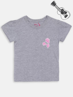 Blue Giraffe - Grey Printed T-Shirt