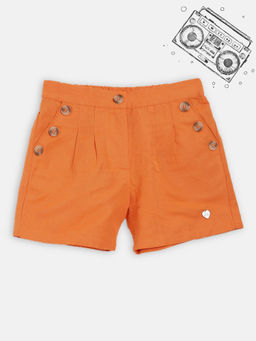 Blue Giraffe - Orange Solid Shorts