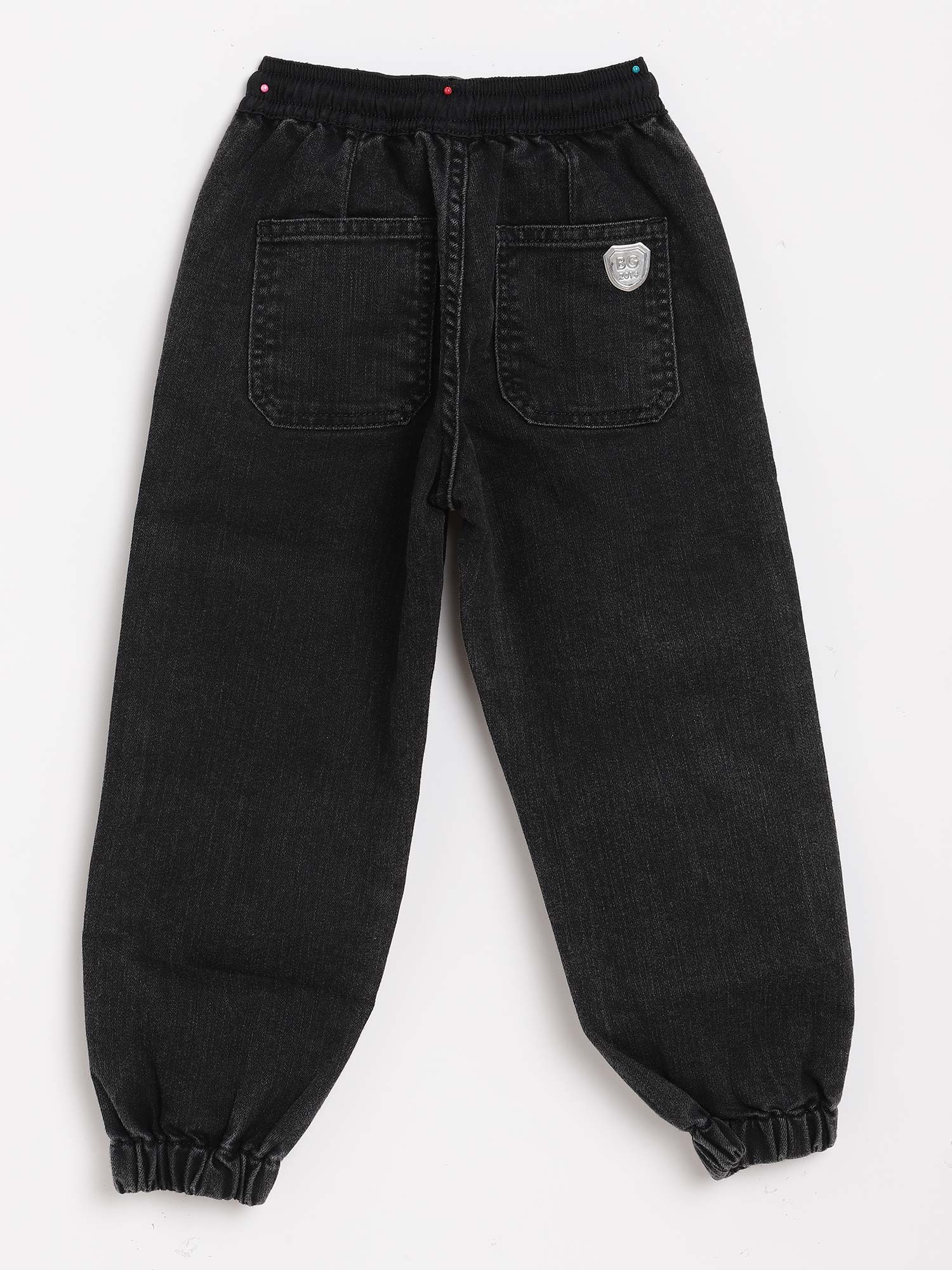 Blue Giraffe Solid Black Jeans 