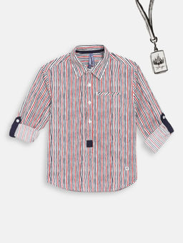 Blue Giraffe - Striped White Shirts