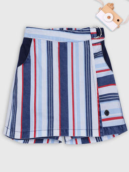 Blue Giraffe - Multi Striped Regular Fit Skirt