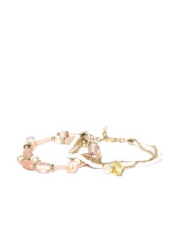 Blueberry - Multicolor Stone Detailing Bracelets (Pack of 3)