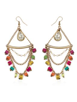 Blueberry - Multicolor Beads Drop Earrings