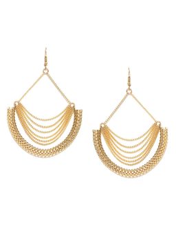Blueberry - Gold Elegant Multi Layer Chain Drop Earrings