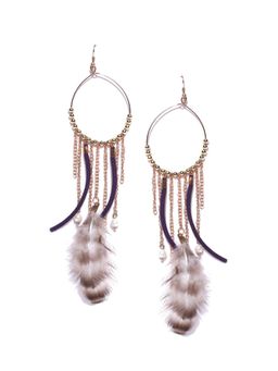 Blueberry - Gold Tone Drop Earrings