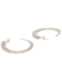 Blueberry - Gold Stone Detailing Drop Earrings