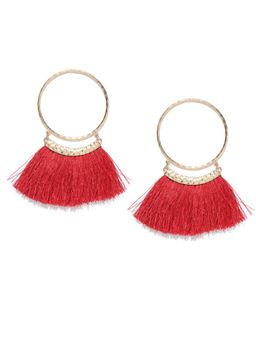 Blueberry - Red Tassel Drop Earrings