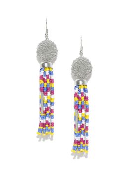Blueberry - Multicolor Beaded Drop Earrings