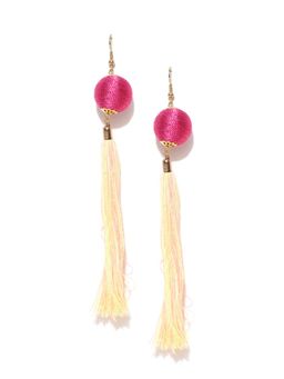Blueberry - Pink Tassel Drop Earrings