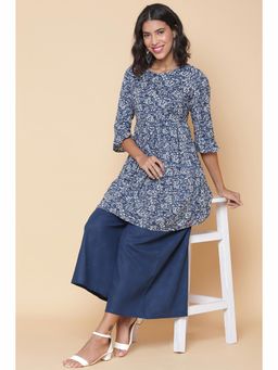 Biba - Blue Cotton Indie Mickey Top with Mask (Set of 2)